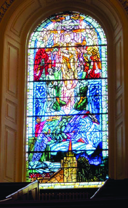 stained glass at St andrew and st George